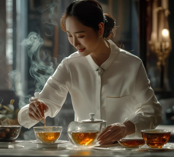 酒店服务员加茶礼仪视频，茶香四溢的贴心服务